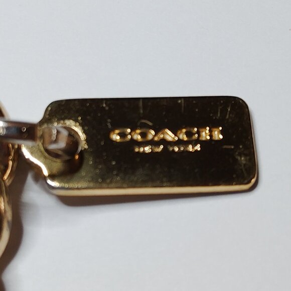 Coach Gold-Plated Bracelet 7.25" with Charm & Lobster Clasp - Very Good - Picture 2 of 5